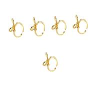 LMRJHAZM Joyas 2 Piezas Finas Bownot Declaración Joya Decoración Inicial Anillos Huecos para Adolescentes Promesa de la joyería del Anillo Abierto