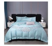 LMRJHAZM Juego de Ropa de Cama de Cuatro Piezas 1400TC Egipto Algodón de Cama de algodón Bordado de Alta Gama Tamaño de la Reina de la Cubierta nórdica Conjunto de Ropa de Cama de Lujo de Vino King