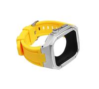 LMRJHAZM Kit de modificación de la caja del metal de la correa de la pulsera de silicona para la banda 45 mm 41 mm 44mm 9 8 7 SE 6 5 4 RELAPED DE VISTA REPARA