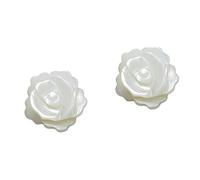 LMRJHAZM Lindos pendientes de sementales de flores de perlas para mujeres S925 STERLINGA PLATA Hipoalergénica pequeña Rose Rose Declaración floral Tragus Post Pin Fashion Birthday Welyry