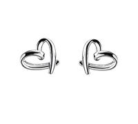 LMRJHAZM Minimalista corazón Pendientes de plata esterlina para mujeres adolescentes encanto hueco amor stand de corazón pequeño trago de cartílago pequeño post pin hipoalergénico oreja perforada