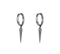 LMRJHAZM Minimalista Spike Dangle Drop Hoop Pendientes para mujeres niñas 925 Charmos de plata esterlina Hoops Cartílago Cartílago Tragus Helix Wrap Geométrico Hipoalergénica Fashion Punk