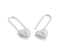 LMRJHAZM Pendientes de aro pequeños de plata de ley con forma de corazón para mujeres y niñas, minimalistas, bonitos aretes colgantes de cartílago con cierre de amor, joyería de regalo de Navidad