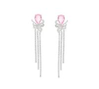 LMRJHAZM Pendientes de circón del diseñador decoran aretes de borla largos en forma de