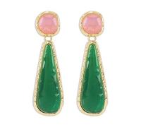 LMRJHAZM Pendientes de lágrimas largas colgantes para mujeres Girls Gold Exgedero boho resina Boho irregular Triángulo liviano Ligero Declaración Drop colgante Cangas de moda