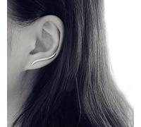 LMRJHAZM Pendientes de sementales estéticos delgados curvos y ondulados simples y ondulados para mujeres Pendientes de alta gama de lujo vintage coreano
