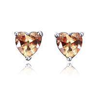 LMRJHAZM Pendientes para mujeres Romantic Heart 925 Jewelry Pendiendo con Gemstone Stones Party Fiesta Bedse Birthday Gifts