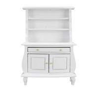 Lmrysalque 1:12 casa de muñecas estantería en Miniatura estantería de Madera Estilo Europeo Accesorios para casa de muñecas Foto Prop (Blanca)