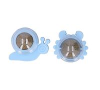 Lmrysalque 2 bolas de hierba gatera, forma de cangrejo y caracol, giratoria, interactiva, comestible, juguete de pared