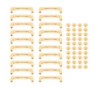 Lmrysalque 20Pcs Arch Bridge Clasp Zinc Alloy 32x7x7mm Crossing Screw Metal D Ring Connector Buckle for Leather Projects (Oro)