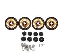 Lmrysalque 4PCS RC 2.6in Llanta de rueda Aleación de aluminio Fácil instalación Piezas de coche RC ligeras para Axial RR10 90048 1/10 RC Car (Oro)