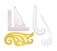 Lmrysalque 5 Piezas Regla Curva Plástico Multifunción Variar Forma Herramienta De Ropa De Prueba De Calificación De Costura