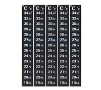 Lmrysalque 5 uds acuario pecera termómetro tira alta precisión Digital Temperatura Dual pantalla pegatina fácil lectura