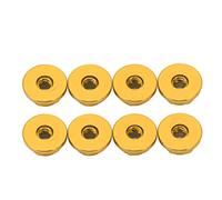 Lmrysalque 8 piezas 1/24 M2 tuerca antisuelta aleación de aluminio con bridas forro de nailon antisuelto M2 tuercas autoblocantes hexagonales para Axial para SCX24 (Oro)