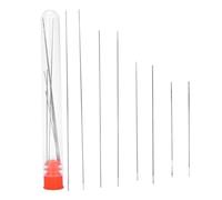 Lmrysalque 8 Uds. De semillas de aguja de cuentas, cuentas finas, collar con apertura media, herramientas de bordado y costura