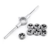 Lmrysalque 8PCS Tornillo Die Llave inglesa Rosca externa Procesamiento Roscado Kit de herramientas de mano