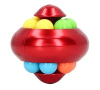 Lmrysalque Bola giratoria Puzzle Juguete Adulto Adolescente Portátil Divertido Alivio del estrés Juguete de rotación de Cuentas para la Oficina en casa (Rojo Chino)