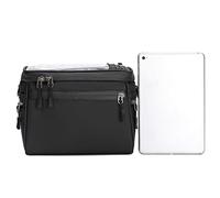 Lmrysalque Bolsa para Manillar de Bicicleta, Bolsa para Tubo Delantero, alforja para Bicicleta, Bolsa de Hombro, Bolsa portadora (Negra)