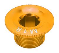 Lmrysalque CANSUCC M18 tornillo de tapa de manivela de bicicleta de montaña Tornillo de fijación de brazo de pedalier de bicicleta antioxidante (Oro)