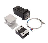 Lmrysalque controlador de temperatura PID, conjunto tipo K, termopar, disipador de calor, relé, soporte de termostato para energía eléctrica agrícola (40A)