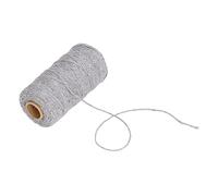 Lmrysalque Cordón de macramé de 2 mm, cuerda de macramé de algodón reciclado suave, grueso e inodoro para manualidades con borlas, jardinería, decoración del hogar (Gris)