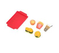 Lmrysalque Dollhouse Fast Food 1/12 Juego de Mini Papas para Hamburguesas de Resina para Accesorios de Comida en Miniatura