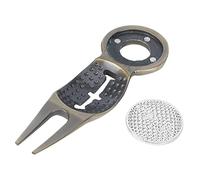 Lmrysalque Imán de herramienta de reparación de divot de golf de aleación de zinc con línea marcadora para practicar entrenamiento (Bronce)