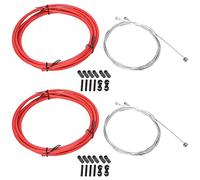 Lmrysalque Juego de alojamientos para cables de línea de cable de cambio de freno de bicicleta Kit de desviadores Accesorios para bicicleta (Rojo)