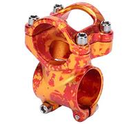 Lmrysalque LUNJE 31.8x35mm Bicycle Short Handlebar Stem Ultra Light Mountain Bike Aluminum Alloy Stem (Roja con oro)