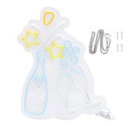 Lmrysalque Luz LED de neón con encanto, diseño de champán, fuente de alimentación USB, tablero acrílico transparente, señal de luz de neón decorativa LED para sala de estar