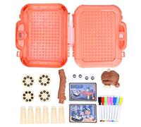 Lmrysalque - Mesa proyector de dibujo para niños, tablero de pintura de proyección en forma de dinosaurio con juguete educativo ligero (Rosada)