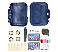 Lmrysalque - Mesa proyector de dibujo para niños, tablero de pintura de proyección en forma de dinosaurio con juguete educativo ligero (Azul)