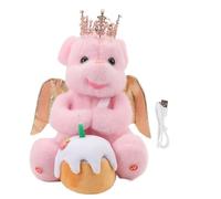 Lmrysalque Sing Plush Bear Cute Musical Interactive Educational Toy Electric Stuffed Toy Bear for Birthday Holiday (Rosa)