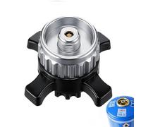LMSAWK Adaptador de Cartucho Gas Compatible con Campingaz CV Easy Clic, de Cierre de Bayoneta a Conexión Roscada de 7/16", en Latón y Aleación de Metal, Cocina Portátil al Aire Libre Para Senderismo