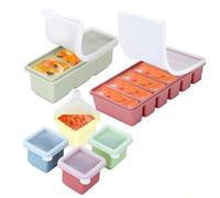 LMSAWK Molde Congelar Sopa Silikon Molde para Hielo Tapa, 6 Piezas 4×125 ml Porciones Individuales, 3×125 ml Forma Combinada y 6×100 ml, Hielo Jumbo Sopa, Caldo, Salsa, Mantequilla, Preparación