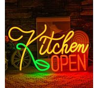 LMSIGNLY Letrero de neón abierto para decoración de pared, señal de luz abierta para tienda, restaurante, luces de neón, alimentos, luz LED de neón para restaurante, cocina, tienda, tienda de