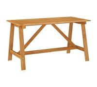 LMTYOENFG Mesa de comedor de madera maciza de acacia, 140 x 70 cm | Madera de acacia aceitada para terrazas, comedor y balcón. Superficie de fácil cuidado para dar un toque acogedor.