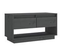 LMTYOENFG Mueble para TV (madera maciza de pino, 74 x 34 x 40 cm), color | Mueble compacto con dos cajones y compartimento abierto para sala de estar o dormitorio. Superficie fácil de limpiar.