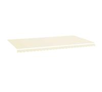 LMTYOENFG Toldo de tela de repuesto con cenefa, color crema, 6 x 3,5 m | Parasol de poliéster duradero para patio y jardín que proporciona una sombra fresca en los calurosos días de verano.