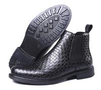 LMUIPMAA Chelsea Business Botas Chukka Botines Elásticos Casual Vestido Botas De Cuero para Hombres,Negro,40 EU