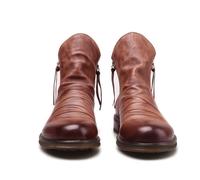 LMUIPMAA Cremallera Lateral Botines Chelsea Botas Cuero Talón Cubano Vestido Zapatos Classic Mid Top Business Boots Hombres,Marrón,41 EU