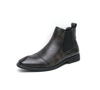 LMUIPMAA Hombre Botas Chelsea Botas de Tobillo de Negocios de Alto Casual Botas de Formales,Negro,41 EU