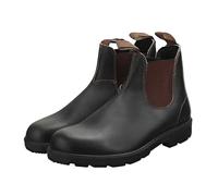 LMUIPMAA Hombres Botines Chelsea Tobillo Alto Botas De Vestir,Black Brown,46 EU