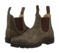 LMUIPMAA Hombres Botines Chelsea Tobillo Alto Botas De Vestir,Marrón,46 EU