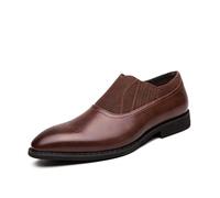 LMUIPMAA Mocasín Hombre Zapatos Ciudad Informales Hombre Zapatos Náuticos Elegantes Zapato Boda,Marrón,42 EU