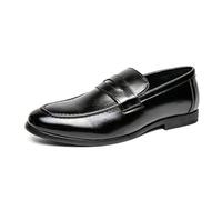 LMUIPMAA Mocasines Classic Hombre Zapatos de conducción Casuales Zapatos Planos Zapatos de Barco,Negro,39 EU