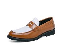 LMUIPMAA Mocasines de Hombre Casuales Zapatos de Vestir Zapatos Hombre Fiesta Casual Cómodos Zapatos,Amarillo,39 EU