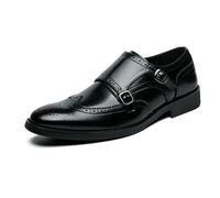LMUIPMAA Mocasines de Hombre Zapatos Vestir Casual Comodos Boda Zapatos Traje,Negro,41 EU