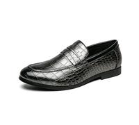 LMUIPMAA Mocasines de Hombre Zapatos Vestir Casuales Hombre Zapatos de Traje De Fiesta,Gris,48 EU