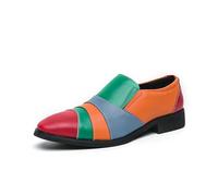 LMUIPMAA Mocasines de Vestir para Hombre Tipo Penny Loafers Casual de Negocios Zapatos sin Cordones Multicolor Oficina Caminar Diario Conducción,Multicolor,39 EU